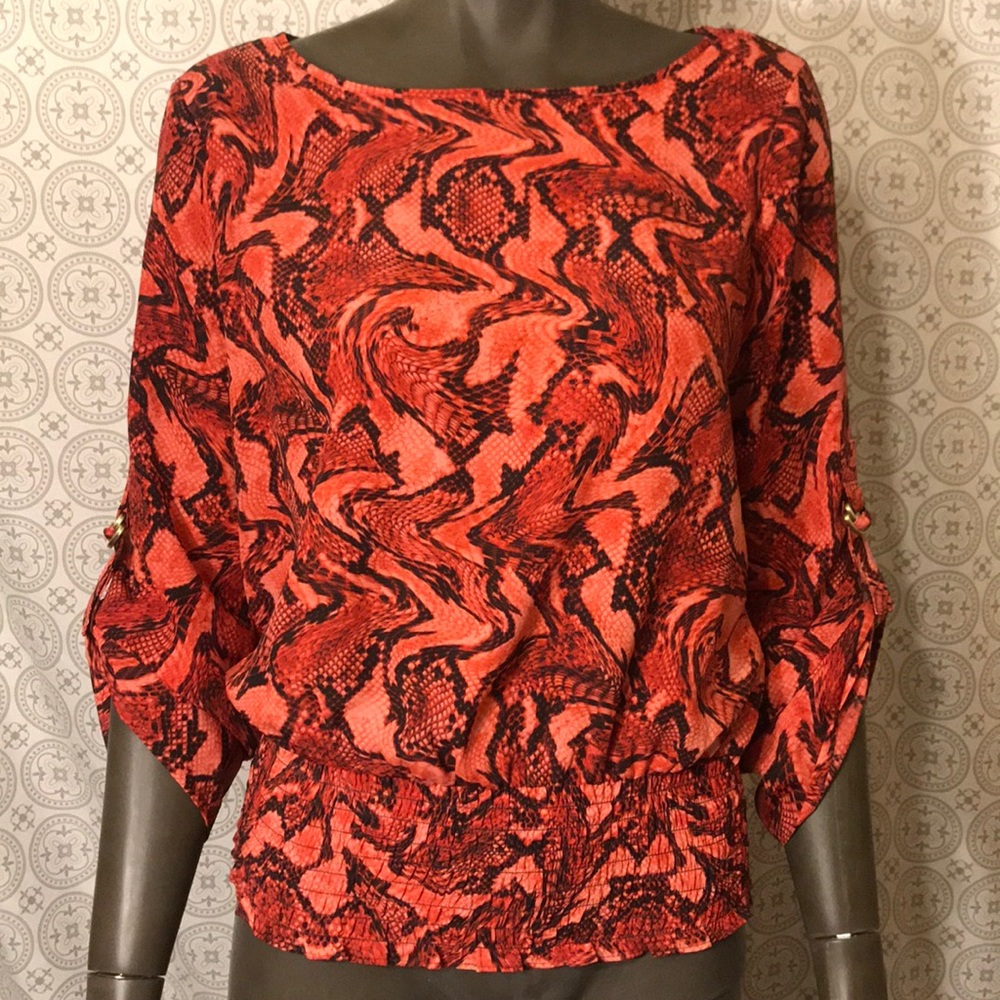 NEW Michael Kors snakeskin print top sz small